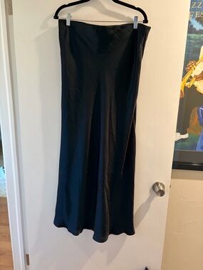 a new day Black Satin-Look Skirt with Subtle Sheen